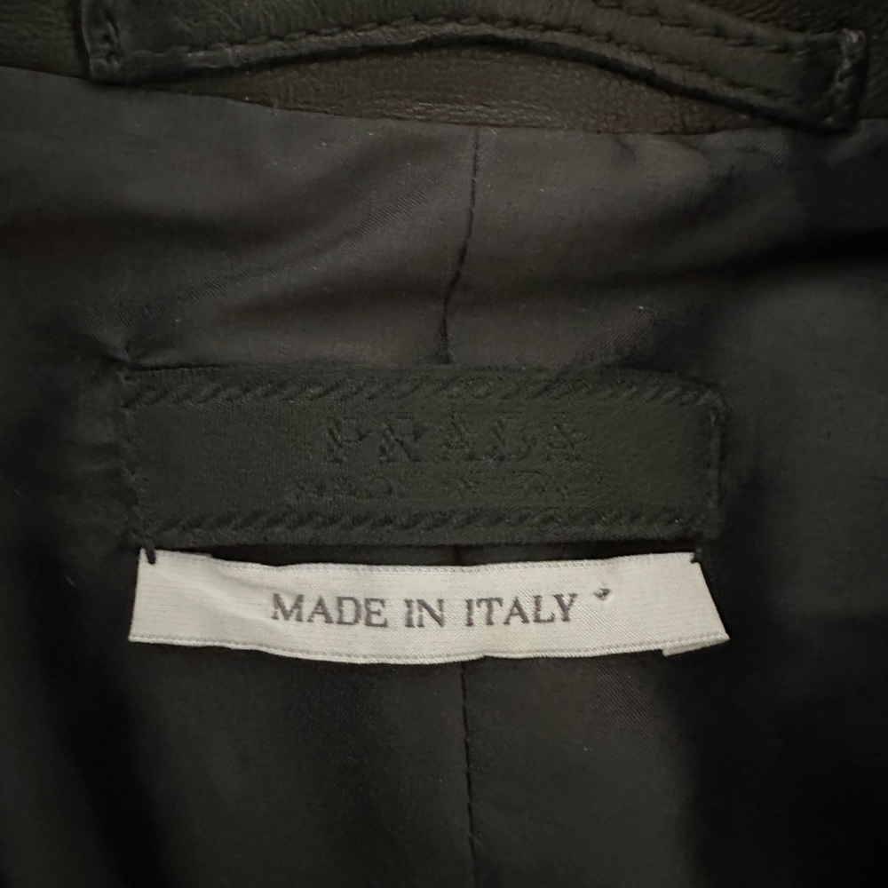 Brand New Prada Black Leather Blazer/Jacket with Detachable Leather Belt - Picture 6 of 11